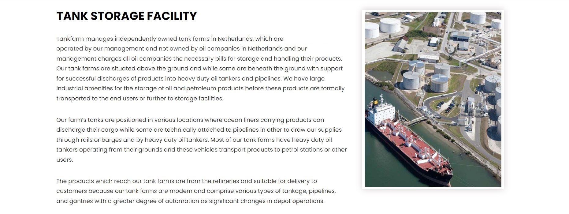 Tank farm